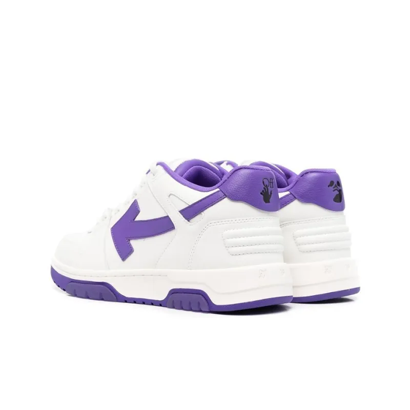 OFF WHITE Out Of Office 'OOO' Low Tops White Purple White-3