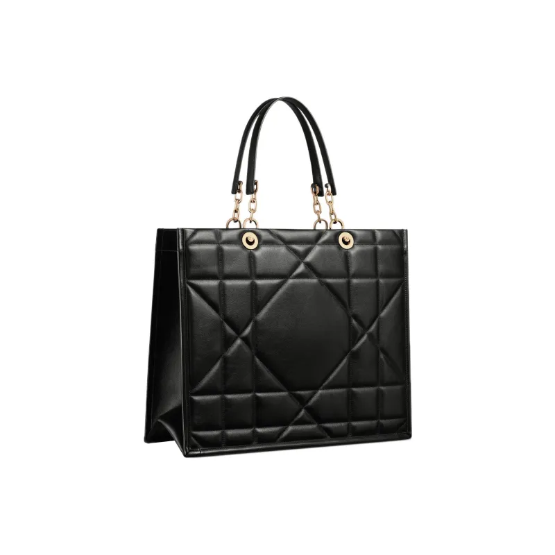 DIOR Calfskin Tote Bag, Shopping Bag, Shoulder Bag, Handbag Tubas Women's Black-1