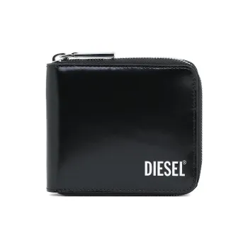 DIESEL Smooth Cow Leather Wallet Extra Small Men's Black