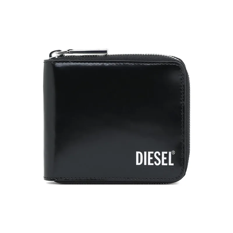 DIESEL Smooth Cow Leather Wallet Extra Small Men's Black-0