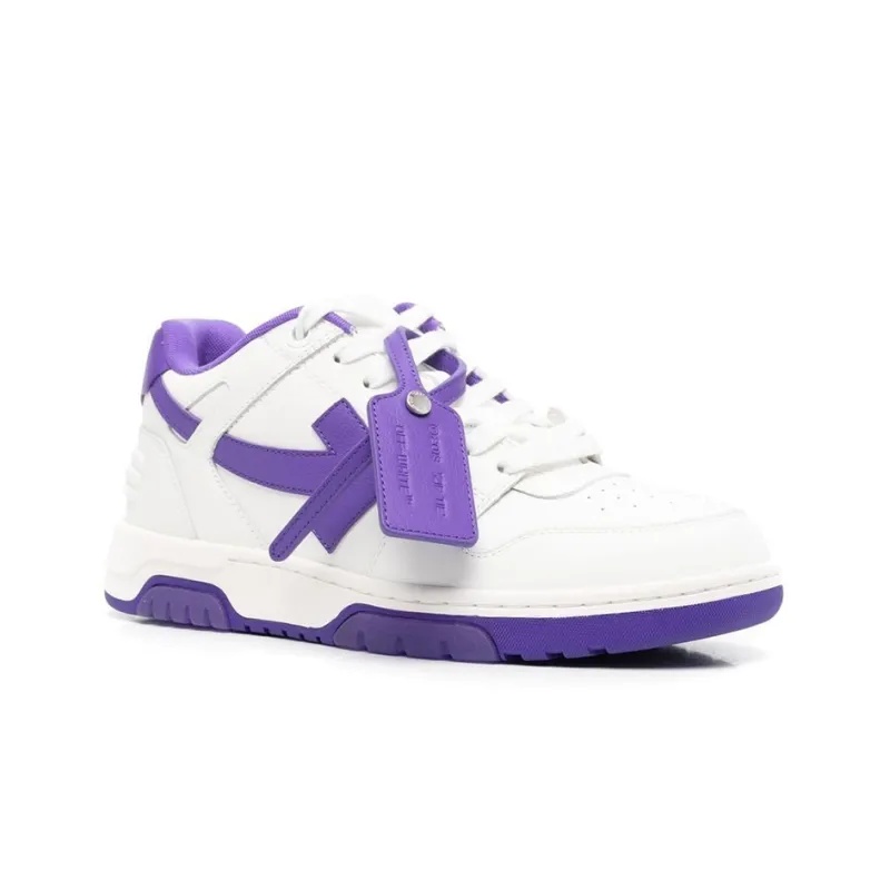 OFF WHITE Out Of Office 'OOO' Low Tops White Purple White-1