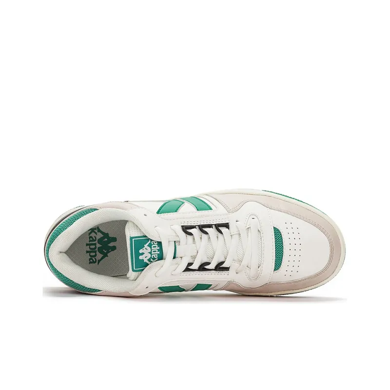 Kappa Low Top Skateboard Shoes Unisex White Green Gray-5
