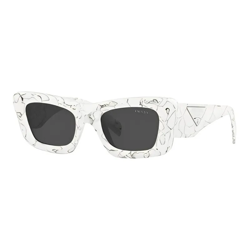 PRADA Eyewear Marble print Rectangular frame Sunglasses-0