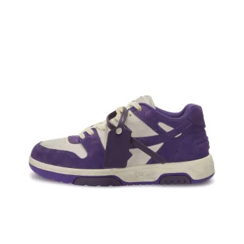 OFF WHITE Out Of Office Ooo Low Tops Vintage Suede Destressed Purple