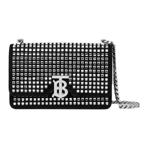 Burberry Lambskin Shoulder Bag Crossbody Bag Mini Women's Black/White