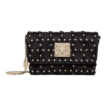 RED VALENTINO Satin Shoulder Bag, Crossbody Bag Trumpets Women's Black