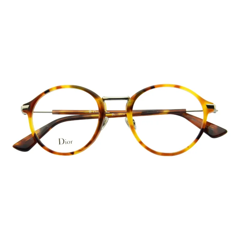 DIOR Plate And Metal Round Optical Glasses Unisex-2