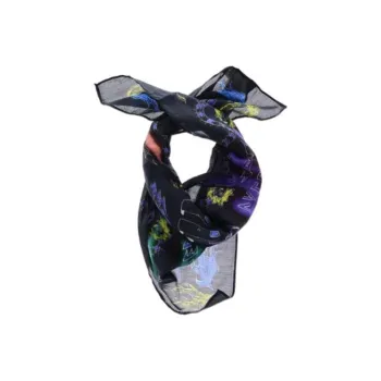 DIESEL Silk Scarves Men Black