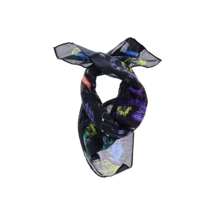 DIESEL Silk Scarves Men Black-0