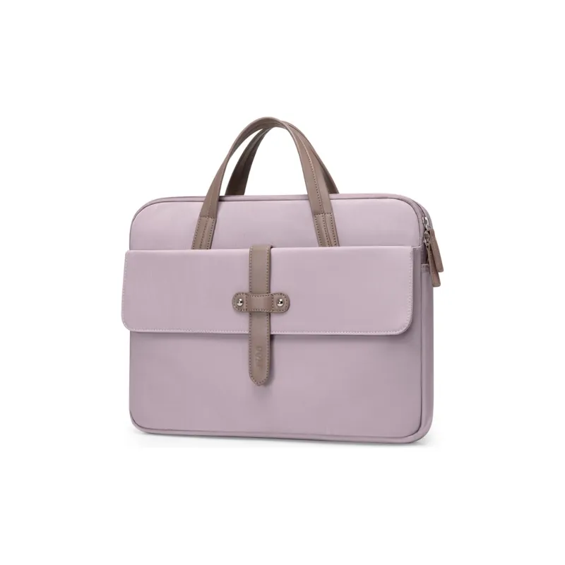 GOLF Fabric Portable One Shoulder Crossbody Briefcase Laptop Bag Large Size Women's Dusty Pink/Dark Blue-0