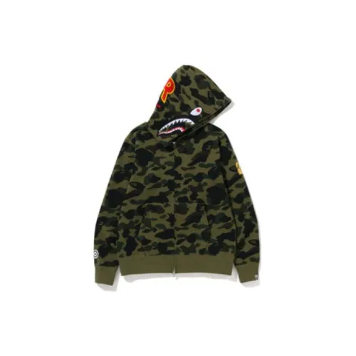 BAPE PONR 1St Camo Shark Full Zip Hoodie 