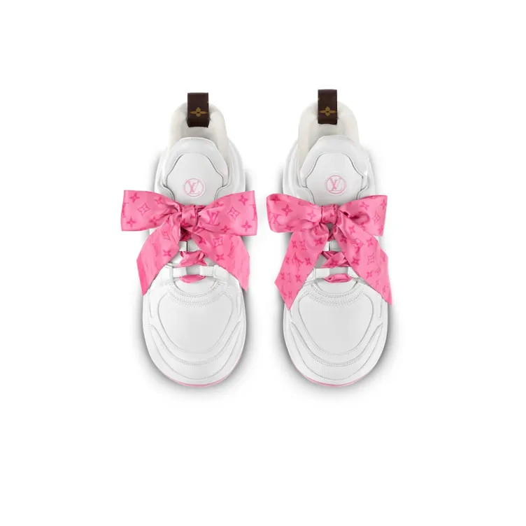 LOUIS VUITTON Archlight 1.0 Sneakers 'White With Pink Monogram Ribbon' Women's-3