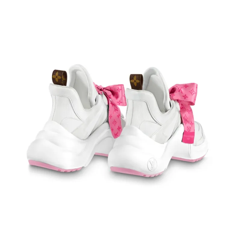 LOUIS VUITTON Archlight 1.0 Sneakers 'White With Pink Monogram Ribbon' Women's-4