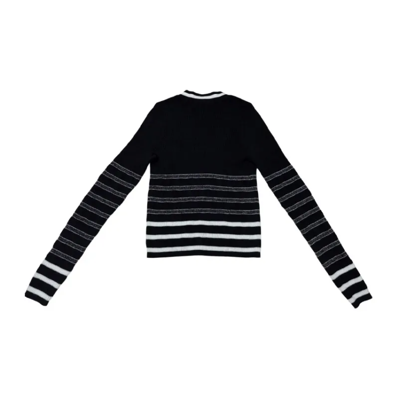 CHANEL Cashmere Sweaters Women's Black/White-1