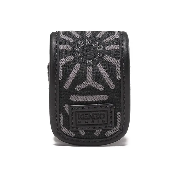 KENZO Fabric Earphone Case Crossbody Bag, Shoulder Bag With Cell Phone Pouch Unisex Dusty Gray-6