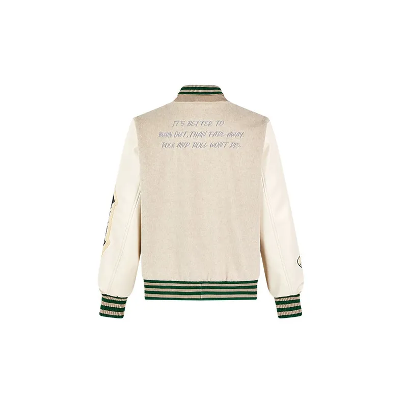 KREATE Baseball Jacket Unisex White-1
