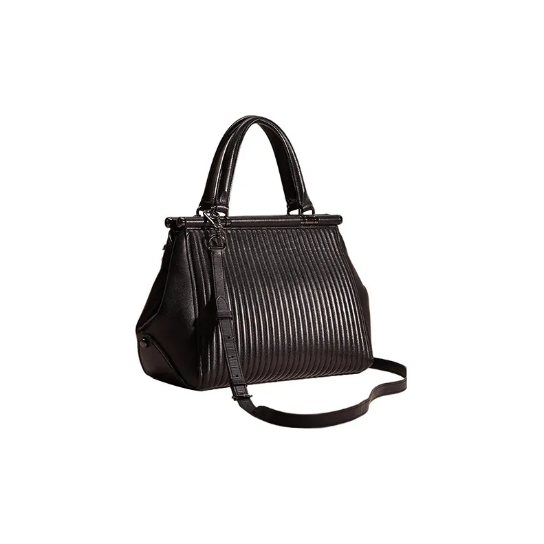 COACH Grace Nappa Leather Shoulder Bag Crossbody Bag Handbag Large Size Women's Black-2