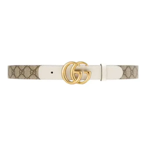 GUCCI Leather Belts Women's Beige