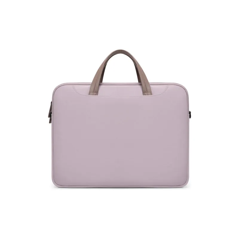 GOLF Fabric Portable One Shoulder Crossbody Briefcase Laptop Bag Large Size Women's Dusty Pink/Dark Blue-4