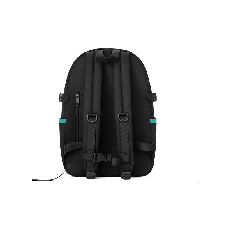 MR.ACE HOMME Polyester Backpack Medium Size Unisex Preppy Black/Mocha/Elf Green-3