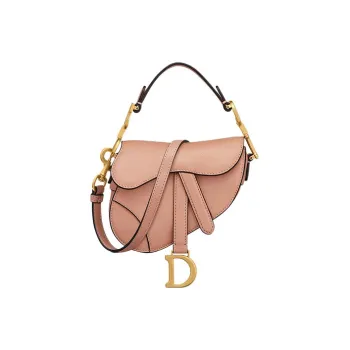 DIOR Saddle Sheepskin Saddle Bags Shoulder Bag Crossbody Bag Handbags Extra Mini Women's Rose Pink