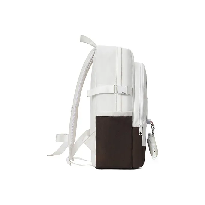 MR.ACE HOMME Polyester Backpack Medium Size Unisex Preppy Black/Mocha/Elf Green-6