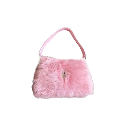 Chrome Hearts Plush Chicken Block Fuzzy Shoulder Bag Handbag Women's Pink