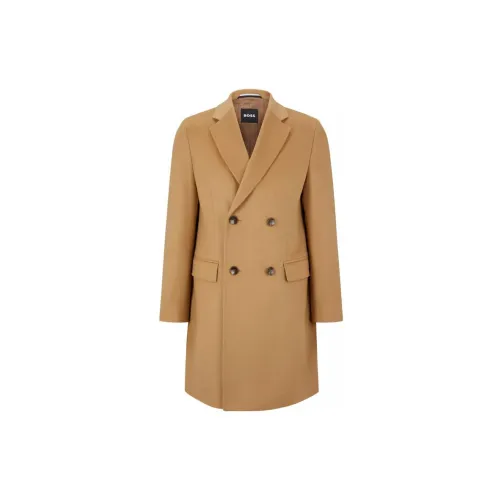 HUGO BOSS Coats Men Brown