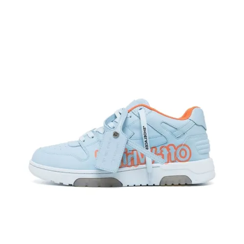 OFF-WHITE Out Of Office OOO "OFF-WHITE" Low Tops Light Blue Orange