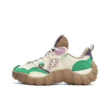 FILA FUSION BONE Spine Bone Shoes Anti Slip Wear Resistant Low Top Casual Shoes Women's Cloud Green Rose