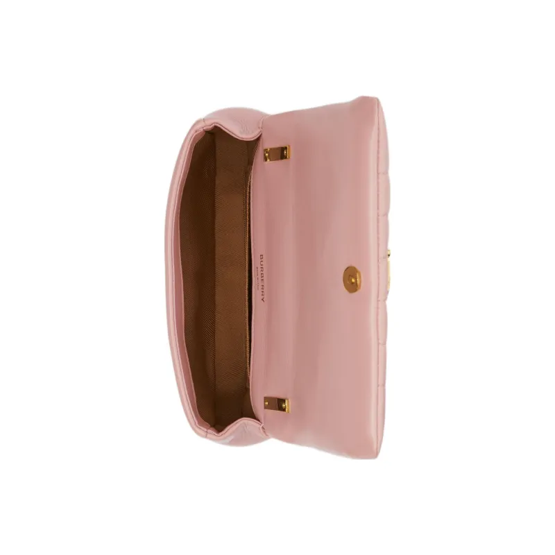 Burberry Lola Bag Lambskin Shoulder Bag, Crossbody Bag Mini Women's Pink-4
