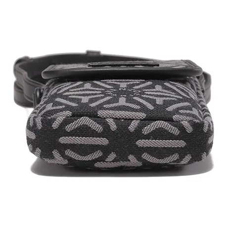 KENZO Fabric Earphone Case Crossbody Bag, Shoulder Bag With Cell Phone Pouch Unisex Dusty Gray-4