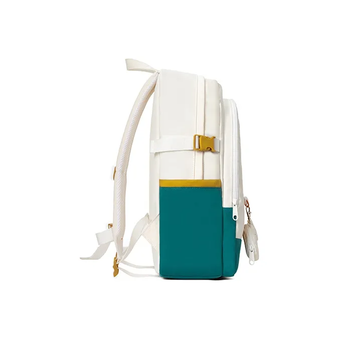MR.ACE HOMME Polyester Backpack Medium Size Unisex Preppy Black/Mocha/Elf Green-10