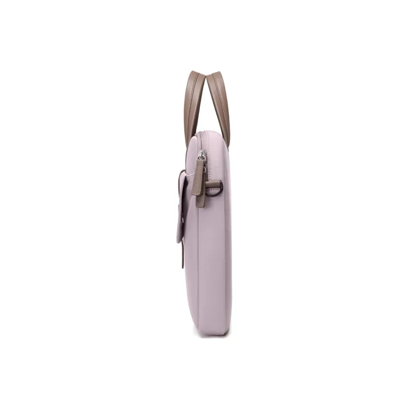 GOLF Fabric Portable One Shoulder Crossbody Briefcase Laptop Bag Large Size Women's Dusty Pink/Dark Blue-5