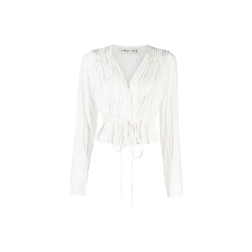 OUR LEGACY Pleated Long-sleeve Blouse