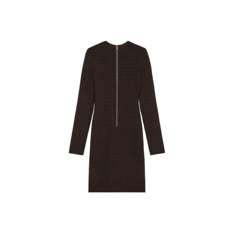 Givenchy 4G Jacquard Long-sleeved Dress-1