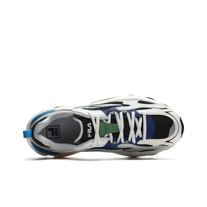 FILA Y2K Slip Resistant Low Top Casual Shoes Men's White Black Lotus Gray-3
