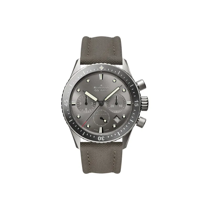 BLANCPAIN FIFTY FATHOMS Automatic Mechanical Movement Men's Watch 43mm Gray Dial Titanium Alloy Watch Case-0