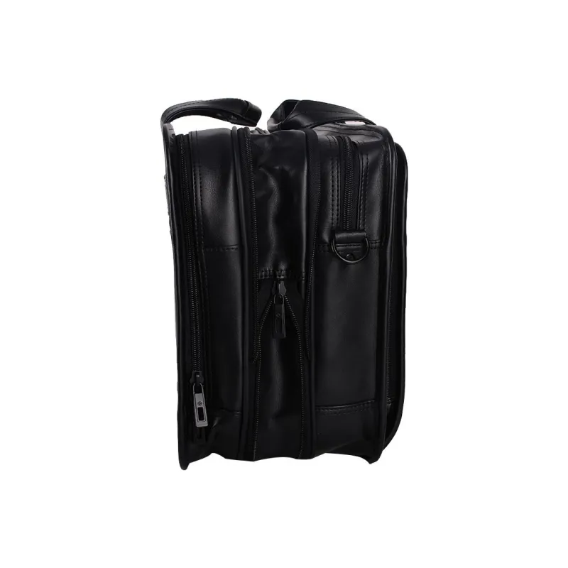 SAMSONITE Cow Leather Business Bag, Briefcase, Portable Crossbody Bag, Shoulder Bag, Laptop Bag Men's Black-2