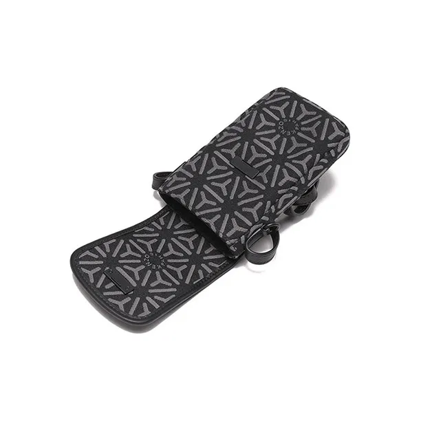 KENZO Fabric Earphone Case Crossbody Bag, Shoulder Bag With Cell Phone Pouch Unisex Dusty Gray-5