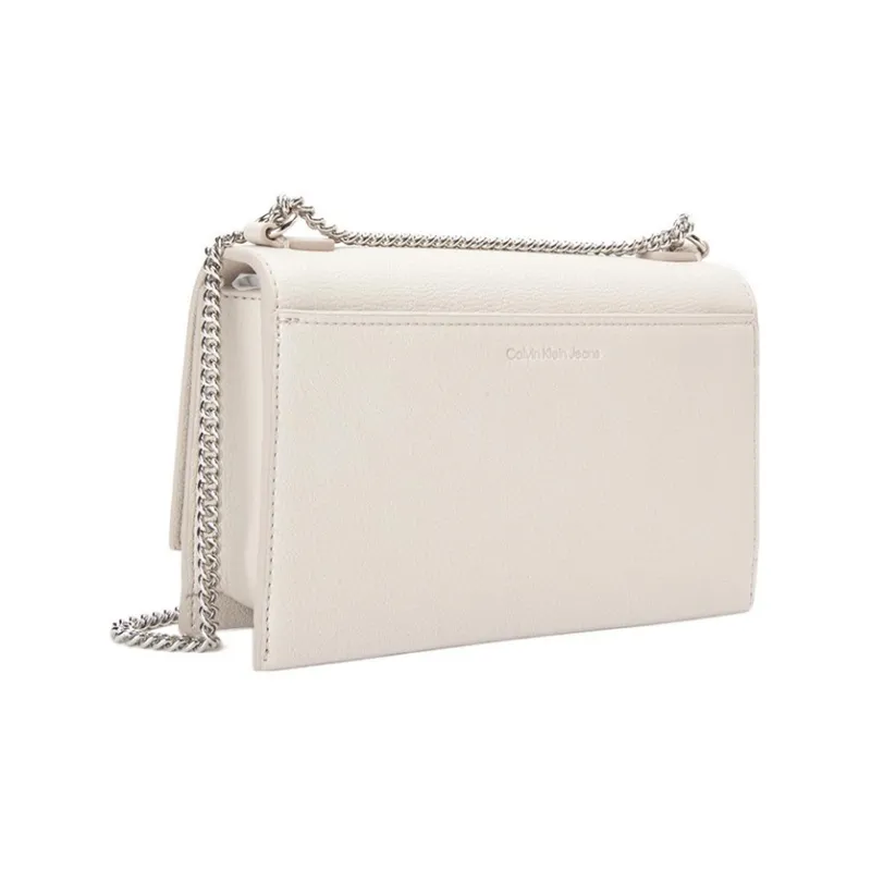 CALVIN KLEIN Synthetic Material Shoulder Bag, Crossbody Bag Regular Women's Ecru-3