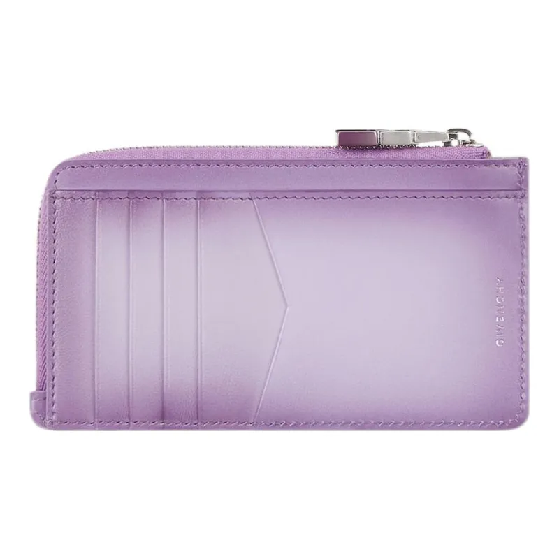 Givenchy 4G Cow Leather Card Holder Women's Purple-2