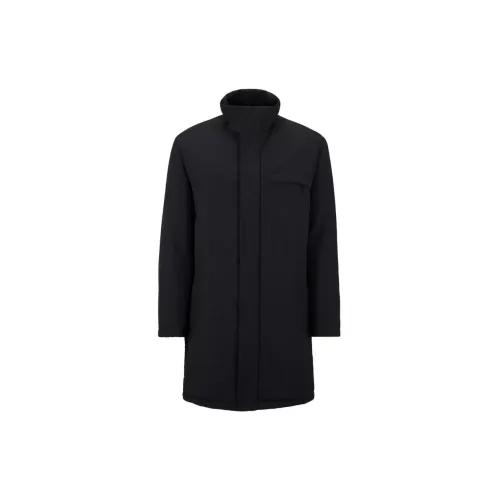 HUGO BOSS Trench Coats Men Black