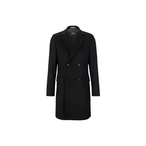 HUGO BOSS Coats Men Black