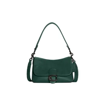 COACH Tabby Leather Suede Bonded Portable Crossbody Bag Shoulder Bag Women's Forest Green