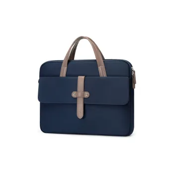 GOLF Fabric Portable One Shoulder Crossbody Briefcase Laptop Bag Large Size Women's Dusty Pink/Dark Blue