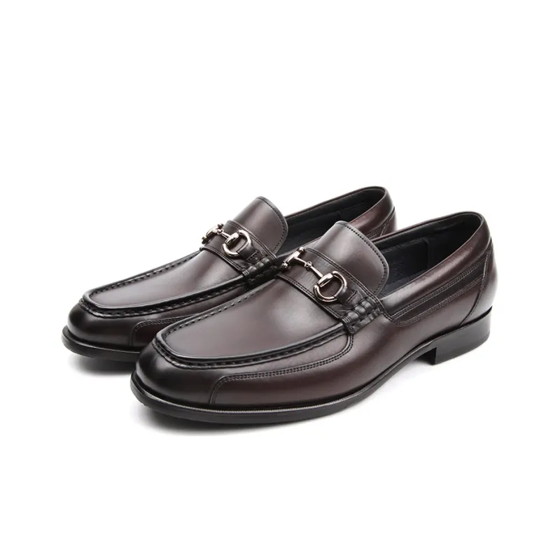 Satchi Dress Shoes Men Low Top Coffee-2