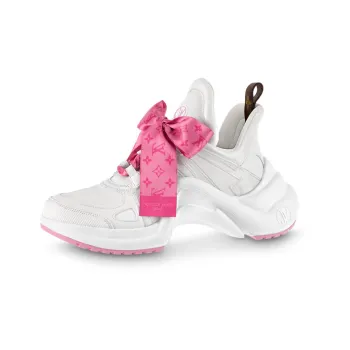 LOUIS VUITTON Archlight 1.0 Sneakers 'White With Pink Monogram Ribbon' Women's
