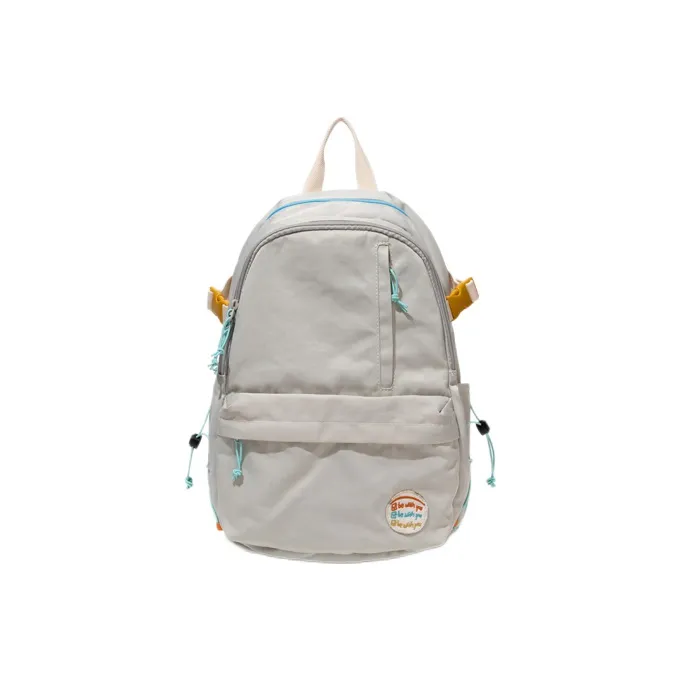 SHUNYIDE Nylon Backpack Regular Unisex Oxygen Girlish Yellow/Dark Cool Navy/Oat Haze Gray-8