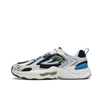 FILA Y2K Slip Resistant Low Top Casual Shoes Men's White Black Lotus Gray
